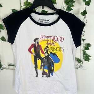 🤍🖤 Fleetwood Mac Rumors Crop Top Graphic Tee Sz. 2X 🖤🤍
